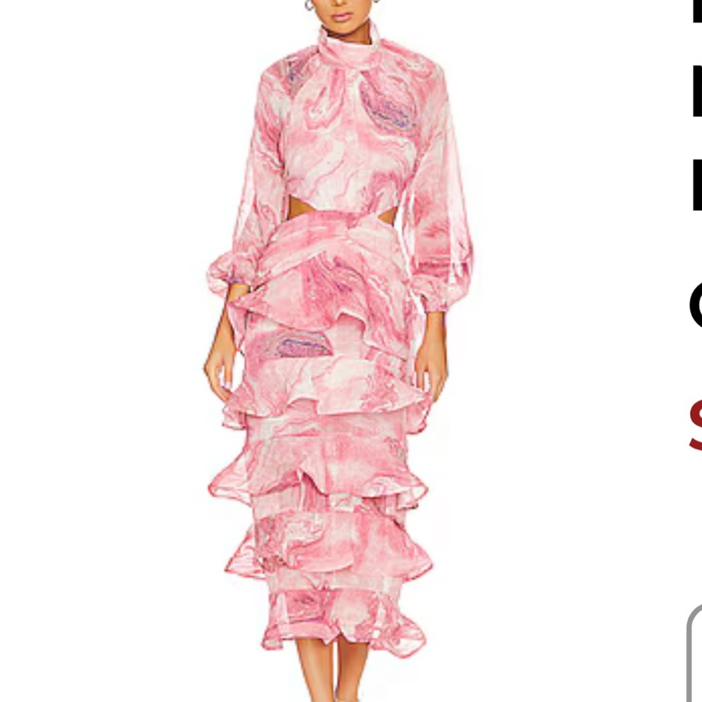 Elliatt Pink Floral Maxi Dress